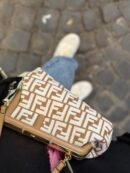Fendi First in rafia e pelle