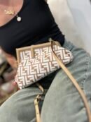 Fendi First in rafia e pelle