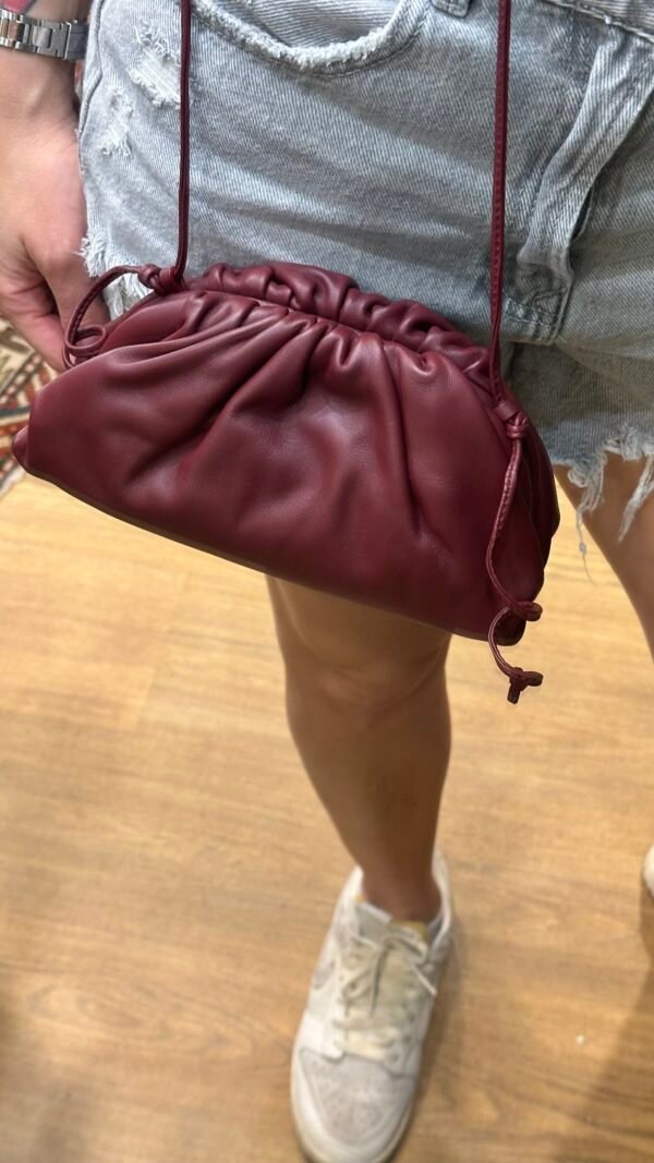 mini pouch bottega veneta bordeaux - immagine 12