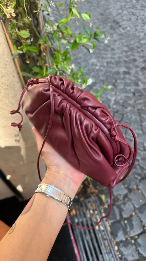 mini pouch bottega veneta bordeaux - immagine 9